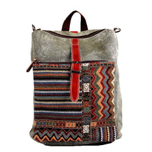 Vintage Women Embroidery Canvas Backpack Zipper Buckle Strap Front Pocket Students Travel Bags Boho Ethnic Backpack SM6