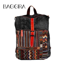 Vintage Women Embroidery Canvas Backpack Zipper Buckle Strap Front Pocket Students Travel Bags Boho Ethnic Backpack SM6