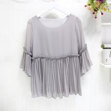 Casual Women T shirts O-neck Chiffon Tshirt Female Half Butterfly Sleeve Female Tops 70780 SM6