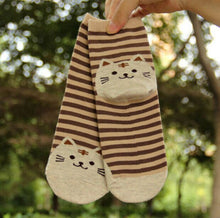 Cat Footprints Cute Cotton Socks Floor meias Women Animals Style Cat Striped Cartoon Sock SM6