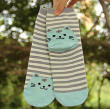 Cat Footprints Cute Cotton Socks Floor meias Women Animals Style Cat Striped Cartoon Sock SM6