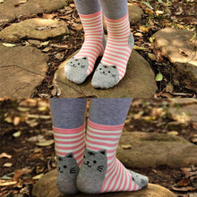 Cat Footprints Cute Cotton Socks Floor meias Women Animals Style Cat Striped Cartoon Sock SM6