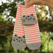 Cat Footprints Cute Cotton Socks Floor meias Women Animals Style Cat Striped Cartoon Sock SM6