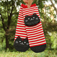 Cat Footprints Cute Cotton Socks Floor meias Women Animals Style Cat Striped Cartoon Sock SM6