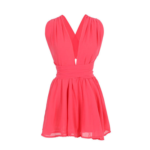 Celebrity Style Women's Overalls Deep V Neck Chiffon Jumpsuits Playsuits Boot Cut Women's Jumpers LY3 SM6