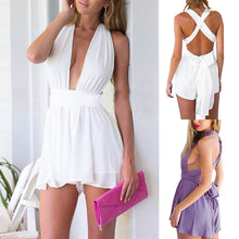 Celebrity Style Women's Overalls Deep V Neck Chiffon Jumpsuits Playsuits Boot Cut Women's Jumpers LY3 SM6