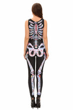 Colourful Hu Skeleton Skull Print Halloween Costumes For Sexy Jumpsuit Bodycon Sleeveless Costume Halloween Wo SM6