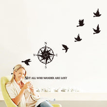 Compass wall sticker home decals decor removable waterproof SM6