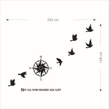 Compass wall sticker home decals decor removable waterproof SM6