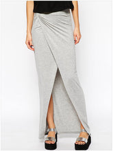 Cotton  Style Long Skirts Open Side Split Floor Length Long Maxi Skirts For Asymmetrical Maxi Skirt Long SM6