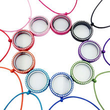 Crystal Living Memory Floating Charms Glass Round Locket Pendant Charm Necklace SM6