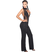 Daring Halter Backless Off Shoulder Wide Leg Jumpsuit For Black Romper Sexy Club Jumpsuit Combinaison Femme SM6
