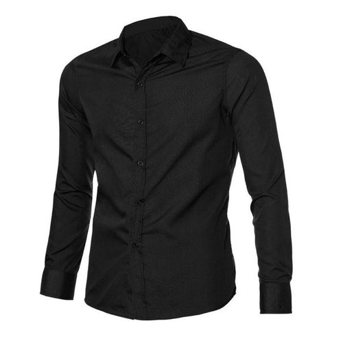 2016 Designer Shirts Long Sleeve Casual Slim Fit Stylish Dress Shirts Kleid Shirts Solid #3546 SM6