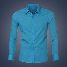 2016 Designer Shirts Long Sleeve Casual Slim Fit Stylish Dress Shirts Kleid Shirts Solid #3546 SM6