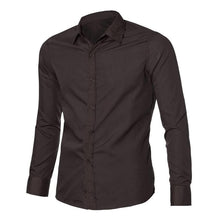 2016 Designer Shirts Long Sleeve Casual Slim Fit Stylish Dress Shirts Kleid Shirts Solid #3546 SM6