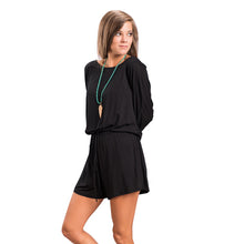 Elastic Rope Belt Combinaison Short Femme Playsuits And Jumpsuits Elegant Black Rompers  Long Sleeve Jumpsuit Shorts SM6