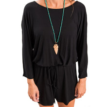 Elastic Rope Belt Combinaison Short Femme Playsuits And Jumpsuits Elegant Black Rompers  Long Sleeve Jumpsuit Shorts SM6