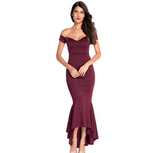 Elegant Long Party Dresses Nary Blue Gown Off Shoulder Sexy Long Dress Party Evening Elegant Bodycon Mermaid Dress SM6