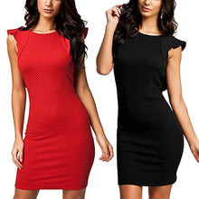 Elegant Women Ruffle Sleeve Bodycon Backless Cocktail Party Pencil Midi Dress H54 SM6