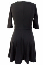 European Half Long Sleeve Autum Dress Black Hollow Out Crochet Lace Skater Dress Cute Sexy Mini Dress SM6