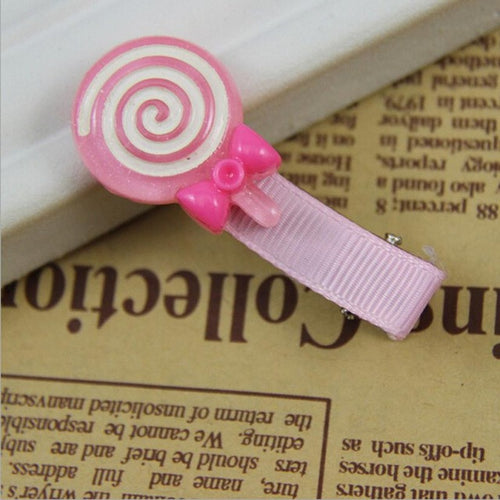 2016 Fashion Acrylic Hairpin Cute Lollipop Hair Clips Baby Girl Hairpins Children Hair Accessories #3546 SM6