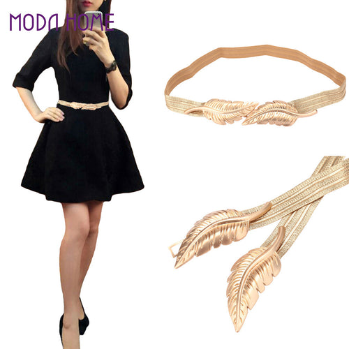 Designer Belts Women Shiny Bling Gold Plate Metal Slim Waist Belts Cinto Feminino SM6