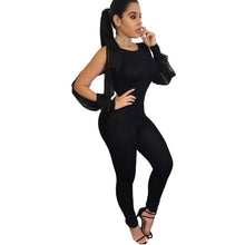 Hollow Out Sexy Black Bodycon Jumpsuit Backless Mesh Long Sleeve Jumpsuit Long Pants Elegant Jumpsuit For Wo SM6