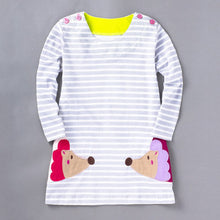 Fashion New Kids Girl Dresses Casual Cartoon Print Dress Girls Clothes SM6