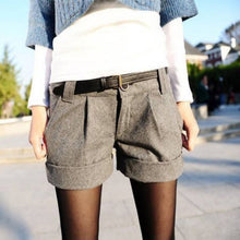 Shorts Femininos Solid Slim Casual Woolen Plus Size Warm Women Shorts SM6