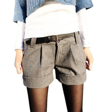 Shorts Femininos Solid Slim Casual Woolen Plus Size Warm Women Shorts SM6