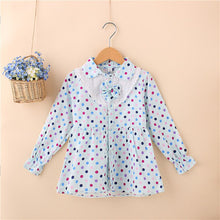 Baby Girls Blouse Little Kids Tops Long Sleeve Polka Dot Shirts 1-4 Years PY2 SM6