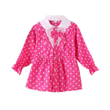 Baby Girls Blouse Little Kids Tops Long Sleeve Polka Dot Shirts 1-4 Years PY2 SM6
