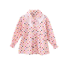 Baby Girls Blouse Little Kids Tops Long Sleeve Polka Dot Shirts 1-4 Years PY2 SM6