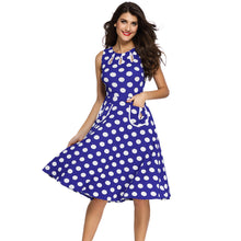 Polka Dot Dress Cute Black Skater Dress Casual Sleeveless Knee Length Short Party Dresses Sundress SM6