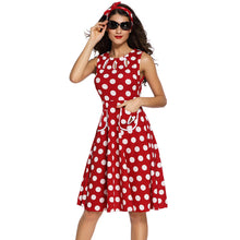 Polka Dot Dress Cute Black Skater Dress Casual Sleeveless Knee Length Short Party Dresses Sundress SM6