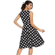 Polka Dot Dress Cute Black Skater Dress Casual Sleeveless Knee Length Short Party Dresses Sundress SM6