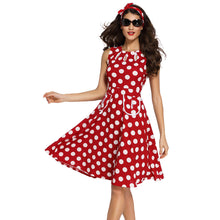 Polka Dot Dress Cute Black Skater Dress Casual Sleeveless Knee Length Short Party Dresses Sundress SM6