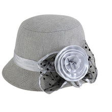 2016 Fashion Women Beach Retro Flower Felt Bowler Solid Color Fedora Hat Bowler Caps #3546 SM6