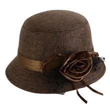 2016 Fashion Women Beach Retro Flower Felt Bowler Solid Color Fedora Hat Bowler Caps #3546 SM6