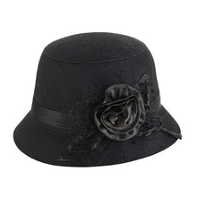 2016 Fashion Women Beach Retro Flower Felt Bowler Solid Color Fedora Hat Bowler Caps #3546 SM6