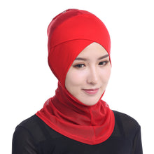 Women Lace Muslim Hijab Solid Stretch Net Cross Modal Trim Islamic Turban Head Cover Islam Wrap Hijab Caps SM6