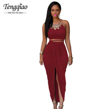 Front Split Suede 2 Piece Set Two Piece Outfits Sleeveless Asymmetrical  Maxi Dress Long Bodycon Bandage Dress SM6