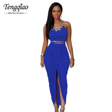 Front Split Suede 2 Piece Set Two Piece Outfits Sleeveless Asymmetrical  Maxi Dress Long Bodycon Bandage Dress SM6