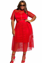 Good Stretch Mesh Stitching BlackBluePurpleRed Two-Piece Plus Size Dress XL XXL XXXL Vestido Plus Size Festa Longo 63003 SM6