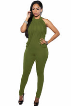 Good Stretch Tassel Black Jumpsuits For Long Pants Sleeveless Casual Long Party Jumpsuits Romper Full Bodysuits SM6