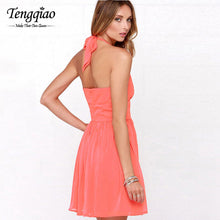 Halfter Mini  Dress Pleated Sexy Party Dress Short Pink Sleeveless Off The Shoulder Ladies Casual Dress XS-XXL SM6