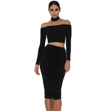 Halter Turtleneck Long Sleeve Bustier Crop Top Slash Neck t Shirt White Off The Shoulder Tops For Wo SM6