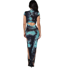 High-Cut Long Tie Dye African Print Dashiki Dress For Hollow Out  Maxi Dress Patterns Vintage Long Beach Dress SM6