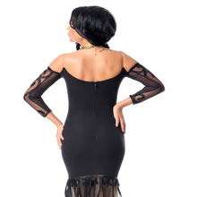 Evening Long Sleeve Party Dresses Strapless Gown Floor Length Dress Black Long Pleated Lace Stitching Dress SM6