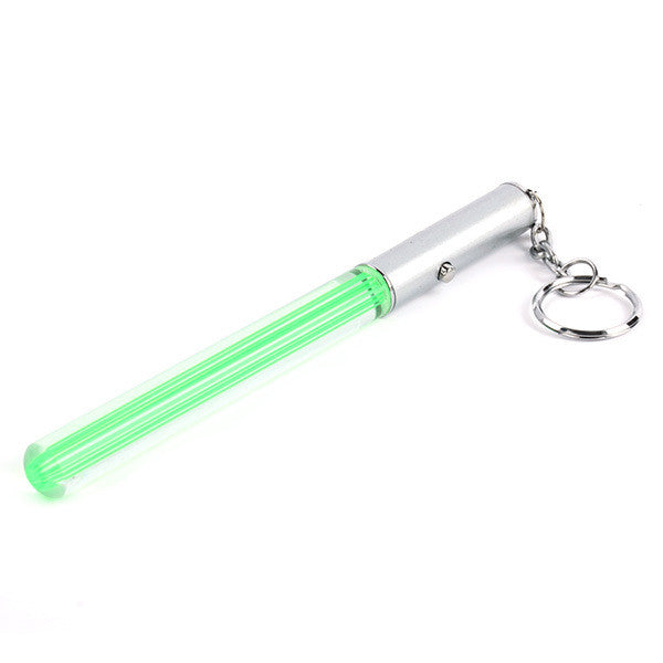 Flash Torch Lightsaber Keychain LED Light Glow Magic Wand Stick Pen Key Chains SM6